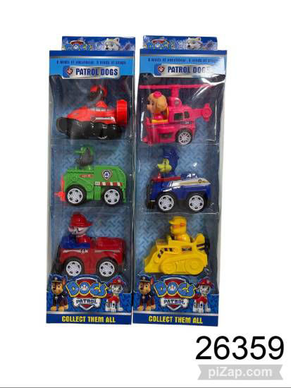Imagen de MUÑECO AUTO X3 POW PATROL 5.26